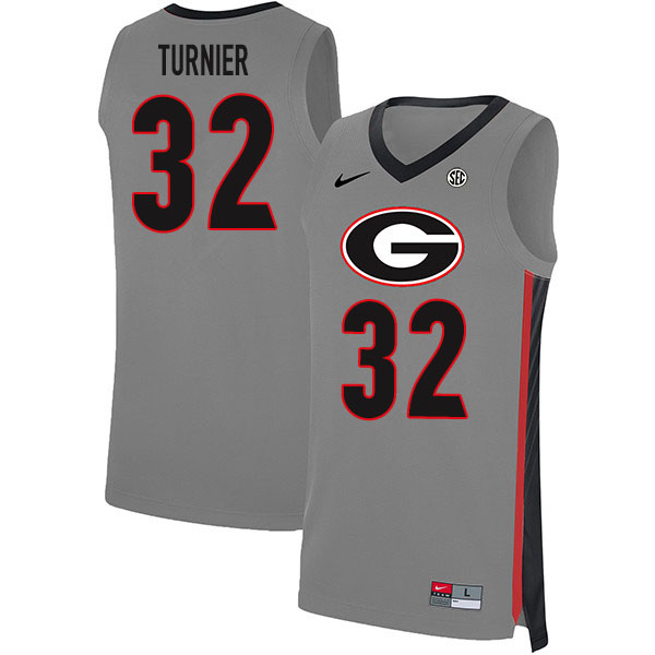 2020 Men #32 Stan Turnier Georgia Bulldogs College Basketball Jerseys Sale-Gray